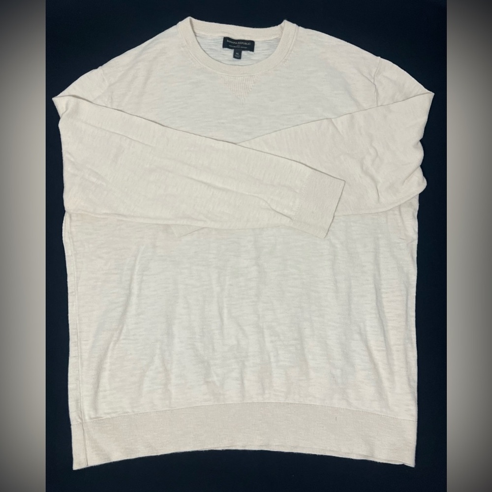 🤍 Banana Republic 100% Organic Cotton Lightweight Sweater – Size XL